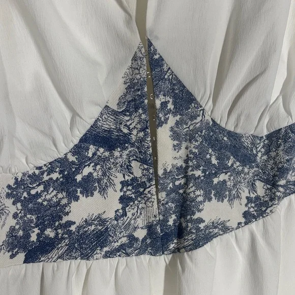 Cider White and Blue Corset Dress - Picture 2 of 2